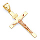 Classic 14K Two-Tone Gold Crucifix Pendant thumb 0