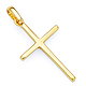 Small Squared Cross Pendant in 14K Yellow Gold - Classic thumb 0