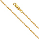 1.3mm Solid 14K Yellow Gold Diamond-Cut Round Spiga Chain Necklace 16-24in thumb 0