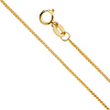 0.8mm Solid 14K Yellow Gold Diamond-Cut Round Wheat Chain Necklace 16-24in