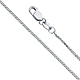 1mm Solid 14K White Gold Diamond-Cut Round Wheat Chain Necklace 16-24in thumb 0