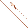0.9mm Solid 14K Rose Gold Round Wheat Chain Necklace 16-24in