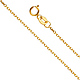 1.2mm 14K Yellow Gold Solid Angled Cut Oval Rolo Chain Necklace 16-22in thumb 0