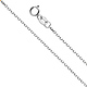 0.9mm 14K White Gold Solid Angled Cut Oval Rolo Chain Necklace 16-22in thumb 0