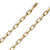 6mm 14K Yellow Gold Solid Hollow Paper Clip Link Chain Necklace 16-30in