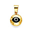 Round Evil Eye Charm Pendant - Mini