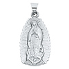 Our Lady of Guadalupe Medal Pendant in Sterling Silver - Medium