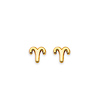 Astrology Sign Zodiac Stud Earrings in 14K Yellow Gold - Aries