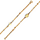 Sidways Cross & Our Lady of Guadalupe Medal Charm Bracelet in 14K Yellow Gold thumb 0