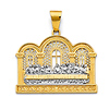 Artisanal Last Supper Pendant in 14K Two-Tone Gold Solid