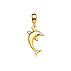 Dolphin Pendant in 14K Yellow Gold - Petite