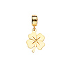 Mini Four-Leave Clover Charm Pendant in 14K Yellow Gold