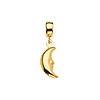 Mini Crescent Moon Charm Pendant in 14K Yellow Gold