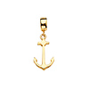 Petite Anchor Pendant in 14K Yellow Gold