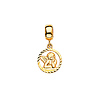 Mini Diamond-Cut Open Angel Pendant in 14K Yellow Gold