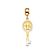 Small Saint Benedict Key Pendant in 14K Two-Tone Gold thumb 0