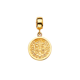 Mini Saint Benedict Pendant in 14K Yellow Gold