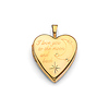 I Love You to the Moon & Back Heart Locket Pendant in 14K Yellow Gold