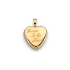 Forever in My Heart Engraved Heart Locket Pendant in 14K Yellow Gold