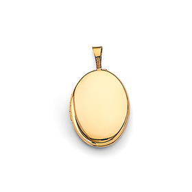 Classic Oval Locket Pendant in 14K Yellow Gold - Petite