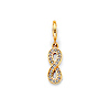 Mini Pave CZ Infinity Charm Pendant in 14K Yellow Gold