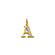 Mini Semi-Lined CZ Initial Pendant in 14K Yellow Gold thumb 0