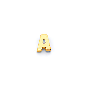 Mini Floating Uppercase Initial Pendant in 14K Yellow Gold