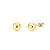 2mm Solid Gold Ball Stud Earrings in 14K Yellow Gold