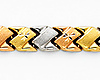 Diamond Cut Stampato 14K TriGold Bracelet thumb 1