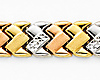 Diamond Cut Stampato 14K TriGold  Bracelet thumb 1