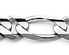 Men's 10mm 14K White Gold Solid Figaro Link Chain Necklace 24-30in thumb 1