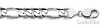 Men's 10mm 14K White Gold Solid Figaro Link Chain Necklace 24-30in thumb 1