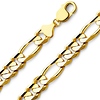 Men's 12mm 14K Yellow Gold Solid Figaro Link Chain Necklace 24-30in thumb 0
