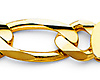 Men's 12mm 14K Yellow Gold Solid Figaro Link Chain Necklace 24-30in thumb 1