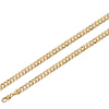6mm 14K Yellow Gold Solid Men's Pave Concave Curb Cuban Link Chain Necklace 20-26in thumb 0