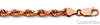 6mm 14K Rose Gold Solid Men's Diamond-Cut Rope Chain Necklace 22-30in thumb 1