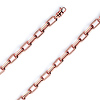 6mm 14K Rose Gold Solid Hollow Paper Clip Link Chain Necklace 16-30in thumb 0