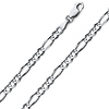 5mm 18K White Gold Solid Figaro Link Chain Necklace 16-30in thumb 0