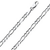 5mm Sterling Silver Solid Figaro Link Chain Necklace 16-30in thumb 0
