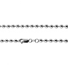 4mm Solid 14K White Gold Ball Link Chain Necklace 16-30in thumb 0