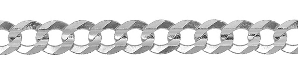 Men's 10mm Sterling Silver Curb Cuban Link Chain Bracelet 8in Slide 1