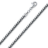 3.7mm 18K White Gold Solid Franco Chain Necklace 20-30in thumb 0