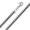 5mm 14K White Gold Solid Men's Square Franco Chain Necklace 20-30in thumb 0