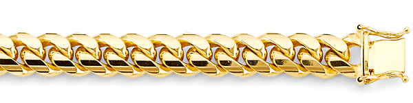 9.1mm 14K Yellow Gold Solid Miami Cuban Link Chain Bracelet 9in Slide 1