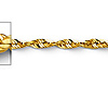 2mm 14K Yellow Gold Solid Diamond-Cut Rope Chain Necklace 16-24in thumb 1