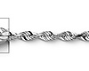 2.5mm 14K White Gold Solid Diamond-Cut Rope Chain Necklace 16-24in thumb 1