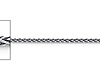 1.1mm Solid 14K White Gold Round Braided Spiga Wheat Chain Necklace 16-24in thumb 1