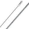 0.9mm 14K White Gold Solid Round Braided Spiga Wheat Chain Necklace 16-22in thumb 0