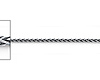 0.9mm 14K White Gold Solid Round Braided Spiga Wheat Chain Necklace 16-22in thumb 1