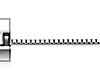 0.6mm Solid 14K White Gold Solid Box Link Chain Necklace 16-24in thumb 1